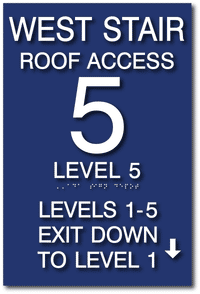 ADA Compliant Stairwell and Elevator Signs