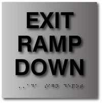 Exit and Entrance Brushed Aluminum ADA Signs