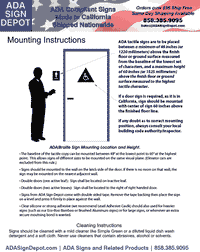 How to Install or Mount ADA Signs - Instructions, Adhesives, Brackets