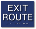 ADA Exit Route Signs - 5" x 4" - ADA Compliant Exit Route Signs thumbnail
