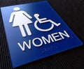Womens Wheelchair Accessible Restroom ADA Signs - 6" x 8" thumbnail