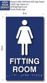 Womens Fitting Room ADA Signs - 6" x 9" thumbnail