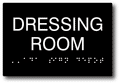 Dressing Room ADA Sign with Tactile Text and Braille - 6" x 4" thumbnail
