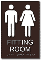 Unisex Fitting Room ADA Signs - 6" x 9" thumbnail