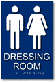 Unisex Dressing Room ADA Signs - 6" x 9" thumbnail