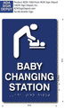 Baby Diaper Changing Restroom ADA Signs - 6" x 9" thumbnail