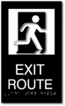 Exit Route ADA Signs with Running Person Symbol - 6" x 10" thumbnail
