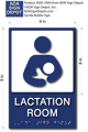 Lactation Room ADA Signs with Braille and Nursing Pictogram - 6" x 9" thumbnail