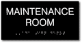 Maintenance Room Sign - 8x4 - ADA Compliant Tactile Braille Sign thumbnail