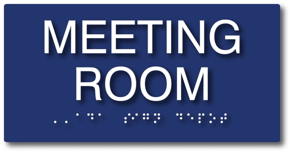 Meeting Room Sign - ADA Compliant Meeting Room Signs with Braille