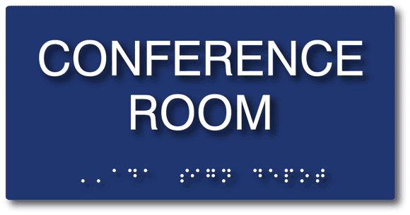 Conference Room Sign - ADA Compliant Tactile Braille Sign