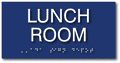 Lunch Room Sign - 8" x 4" - ADA Compliant Tactile Braille Sign thumbnail