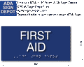 First Aid ADA Sign - 8" x 4" thumbnail