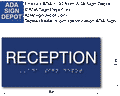 Reception ADA Sign with Braille - 8" x 4" thumbnail