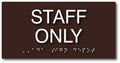 Staff Only ADA Sign with Braille - 8" x 4" thumbnail