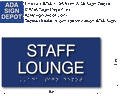 Staff Lounge ADA Sign with Braille - 8" x 4" thumbnail