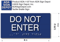 Do Not Enter ADA Sign with Braille- 8" x 4" thumbnail
