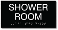 Shower Room ADA Braille Sign - 8" x 4" thumbnail