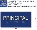 Principal's Office ADA Sign with Braille - 8" x 4" thumbnail