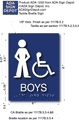 Boys Wheelchair Accessible Restroom Braille ADA Signs - 6" x 8" thumbnail