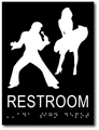 Elvis Presley & Marilyn Monroe Unisex Restroom ADA Signs - 6" x 8" thumbnail