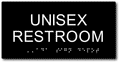 Unisex Restroom Sign - ADA & California AB 1732 Compliant - 8"x4" thumbnail