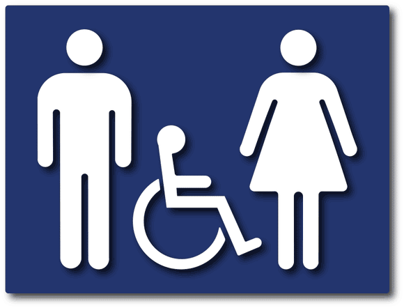All Gender Restroom Symbols-Only Signs - ADA Guide and Information Signage