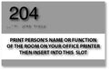 Custom Room Number Sign with Name Insert Window - 8" x 5" thumbnail
