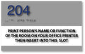 Custom Room Number Sign with Name Insert Window - 8" x 5" thumbnail