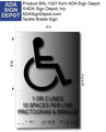 Custom ADA Braille Sign - Up to 20 letters & Symbol - Brushed Aluminum thumbnail