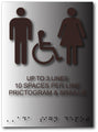 Custom ADA Compliant Brushed Aluminum Sign - Text, Braille, Pictogram thumbnail