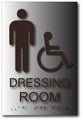 Mens Wheelchair Accessible Dressing Room ADA Signs - 6" x 9" thumbnail
