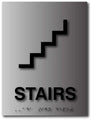 ADA Stairs Sign - Tactile Sign with Braille - 6" x 8" thumbnail