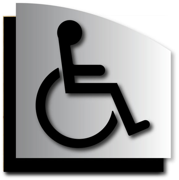 BAL-1126 Wheelchair Symbol ADA Sign in Black