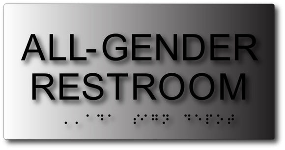 BAL-1174 All Gender Restroom AB-1732 ADA Sign in Black