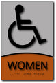 Wheelchair Accessible Women's Restroom ADA Sign - 6" x 9" thumbnail