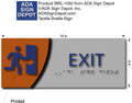 Modern Design Braille Exit ADA Signs - 10" x  4" thumbnail