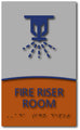 Modern Design Fire Riser Room ADA Signs - 6" x 10" or 10" x4" thumbnail