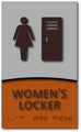Modern Design Womens Locker Room ADA Signs - 6" x 10" thumbnail