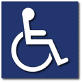 ADA Wheelchair Symbol Label for Tables - 4" x 4" thumbnail