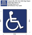 Labels - Wholesale - Wheelchair Symbol - 6" x 6" - (Pack of 25 Labels) thumbnail