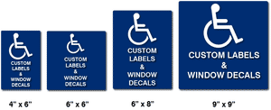 LBL-1013 Custom Self-Adhesive Label or Custom Window Decal - Blue