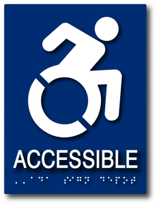 New York Wheelchair Symbol of Access Sign in Blue