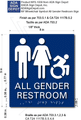 All Gender Restroom Signs - 8" x 9" - NY/CT Compliant Dynamic Wheelchair Symbol thumbnail