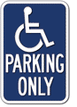 R99 California Handicapped Parking Space Signs - 12" x 18" thumbnail