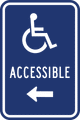 Wheelchair Symbol Accessible ADA Signs - 12" x 18" - Optional Arrow thumbnail