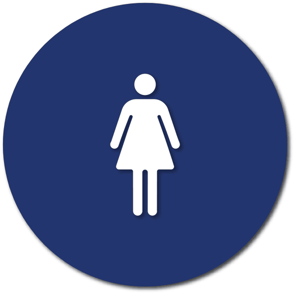 T24-1009 Women's Restroom Door Sign in Blue