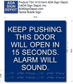 Automatic Door Delayed Egress ADA Signs - 12x12 - Choose Time Delay thumbnail