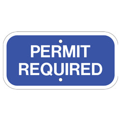 PAR-1106 Permit Required Parking Signs