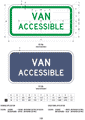 R7-8a Van Accessible Handicap Parking Sign - 12" x 6" thumbnail